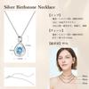Aquamarine Necklace for March Drop Platinum 925 White Comes with a Beautiful Box [AGVANA] Women, Birthstone, Motif, Plated, Silver, Christmas, Day,