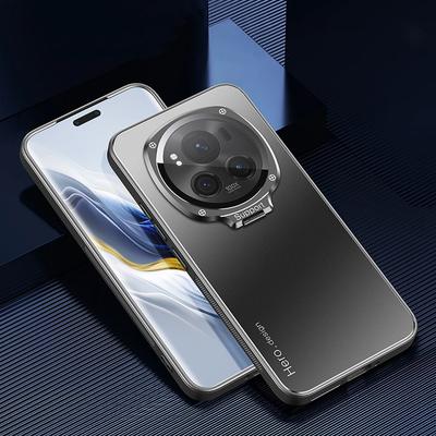 For Honor Magic6 Pro 5G Case with Lens Kickstand Shockproof PC+TPU Phone Cover