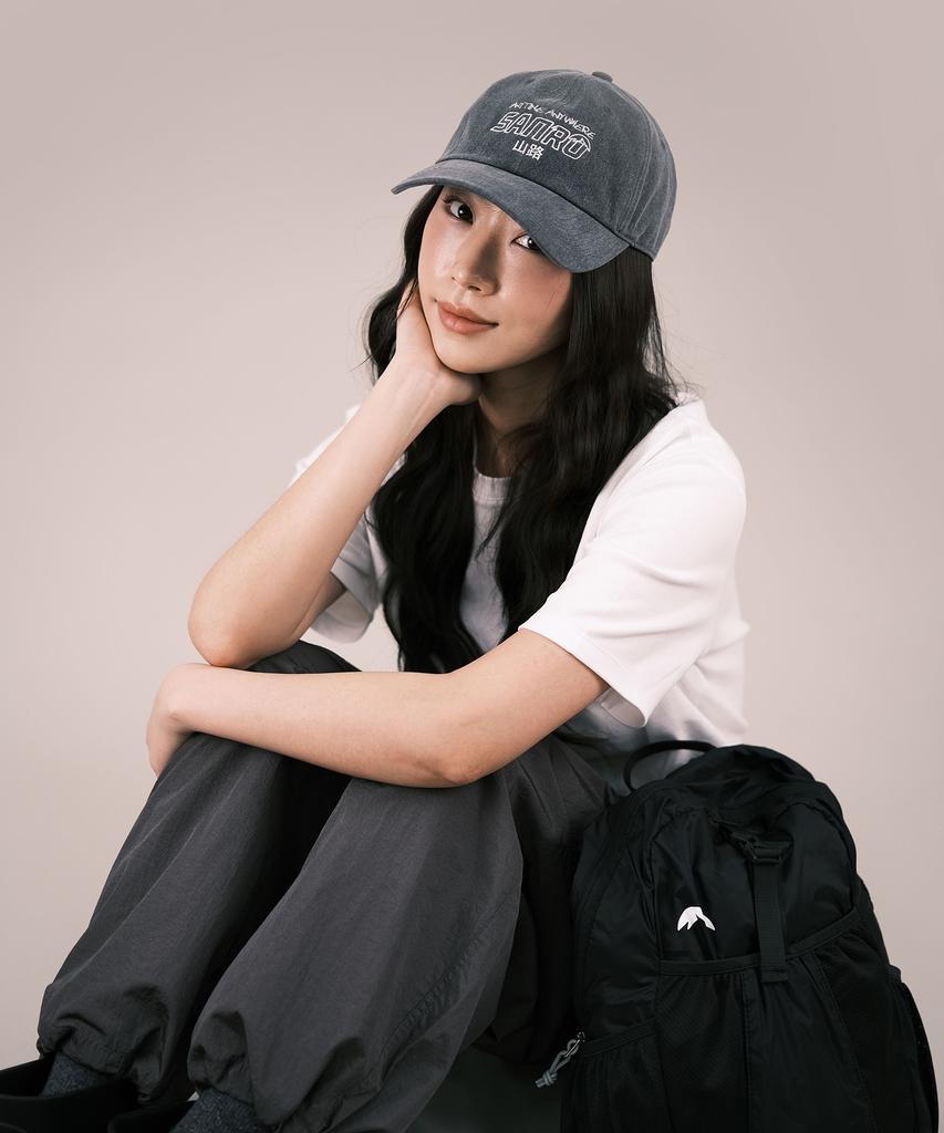 Sanlo Signature Embroidered Ball Cap - Charcoal