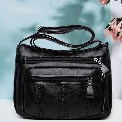 Women's Fashion Solid Color Messenger Bag Casual Handbag Wild Shoulder Bag