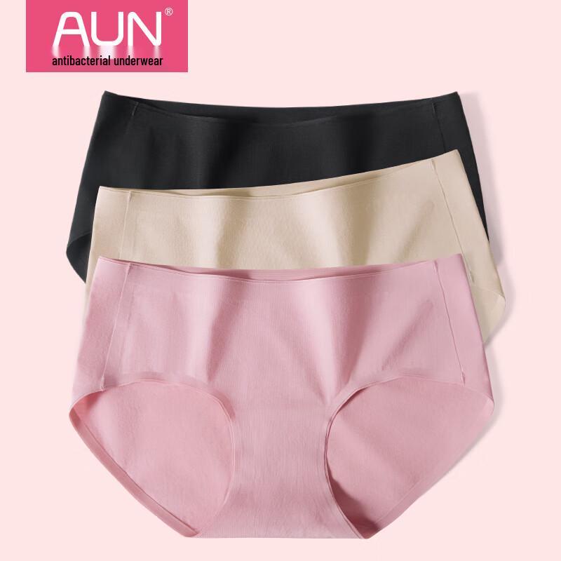 

Женские бесшовные трусы-слипы средней посадки из ледяного шелка AUN UW902 XL