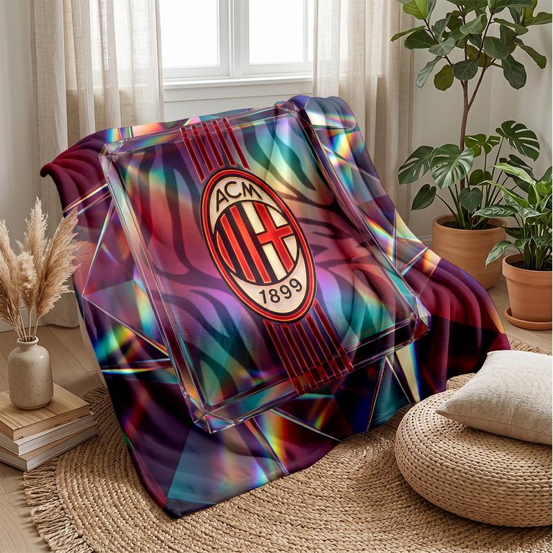 AC Milan Theme blanket Soft Flannel Blanket Plush Throw Blanket Cozy Sofa Bed Blanket for Home Decor