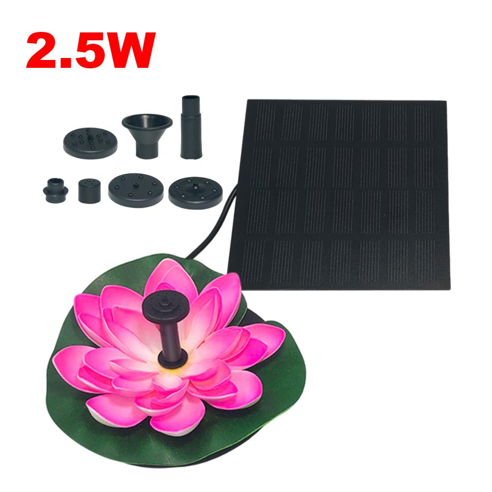 Lotus Shape Solar Powered Floating Pond Decoration Life Up To 20000 Hours Garden Fountain Bird Bath Fountains for Garden Decor
