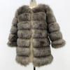 Seven-section splicing jacket women's new autumn and winter clothing temperament fashionable artificial fur imitation fox hair thermal coat