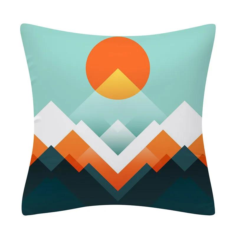 45*45cm Creative Color Geometric Design Pattern Cushion Cover Sofa Office Seat Car Waist Home Decoration