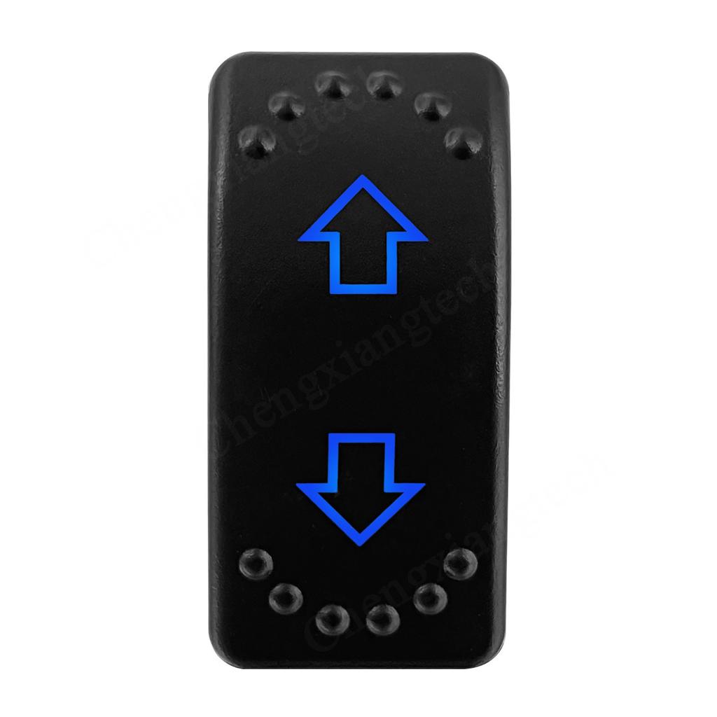 12V 20A 24V 10A Rocker Switch ARROWS Blue LED Light DPDT 3 Position ON OFF ON (ON) OFF (ON) Momentary for Car Boat UTV WINCH