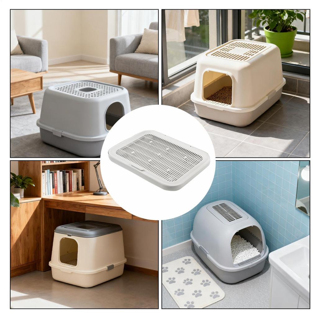 Litter Catcher Mat Double-layer Non-Slip Waterproof Washable Pet Supplies Cat Litter Rug Catcher For Indoor Outdoor Cage Entry