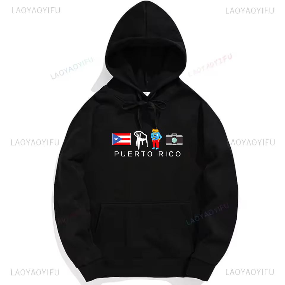 Bad Bunny Debi Tirar Mas Fotos Frog Graphic Sweatshirt Fashion Hip-hop Hoodie Woman Man Black Puerto Rico Drop Shoulder Pullover
