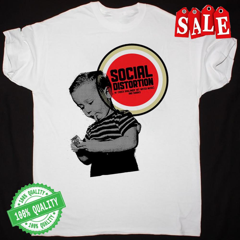 

Social Distortion T-Shirt Short Sleeve Cotton White Men All Size S to 5XL Unisex T-Shirt XXL