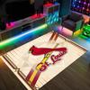 St. Louis Cardinals Design Kristall Samt Teppich Gemütlich Nicht?Rutschfester Teppich mit Aufdruck für Schlafzimmer Wohnzimmer Eingang