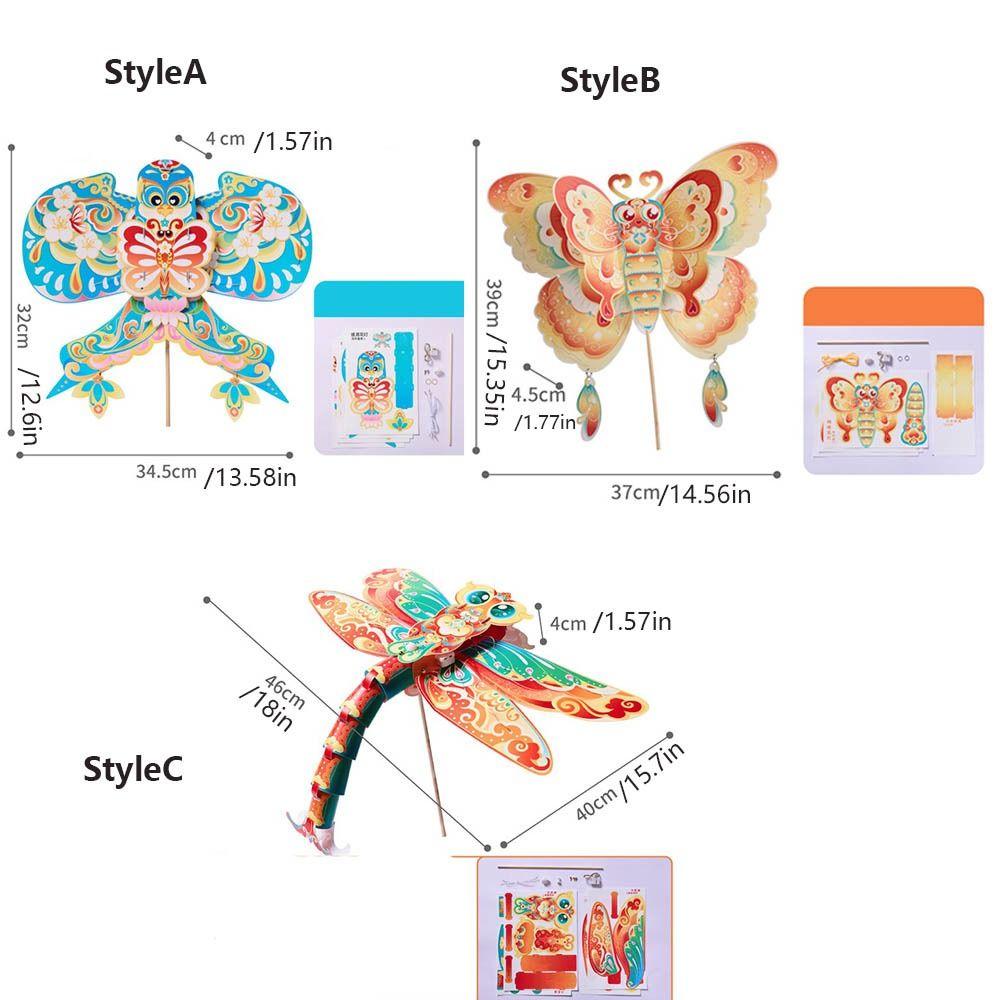 Handmade Mid-Autumn Festival lantern DIY Can Carry and Hold Portable Dragonfly Lamp  Children Toys