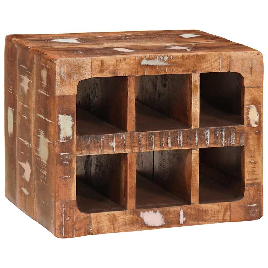 Wine Rack Brown 44 X 30 X 35 Cm Solid Upcycled Wood