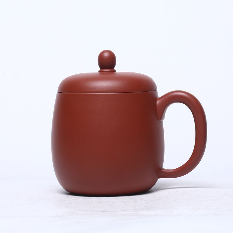 380ml Yixing Purple Clay Tea Mug Handmade Covered Cup Raw Ore Zhu Mud Kettle Chinese Zisha Tea Set Cafes Supplies Customized