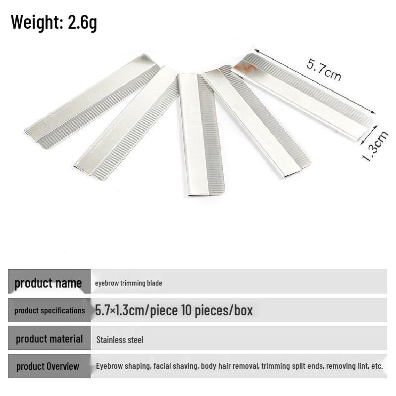 Stainless Steel Wavy Blade Eyebrow Razor for Makeup Artists & Tattoo Use