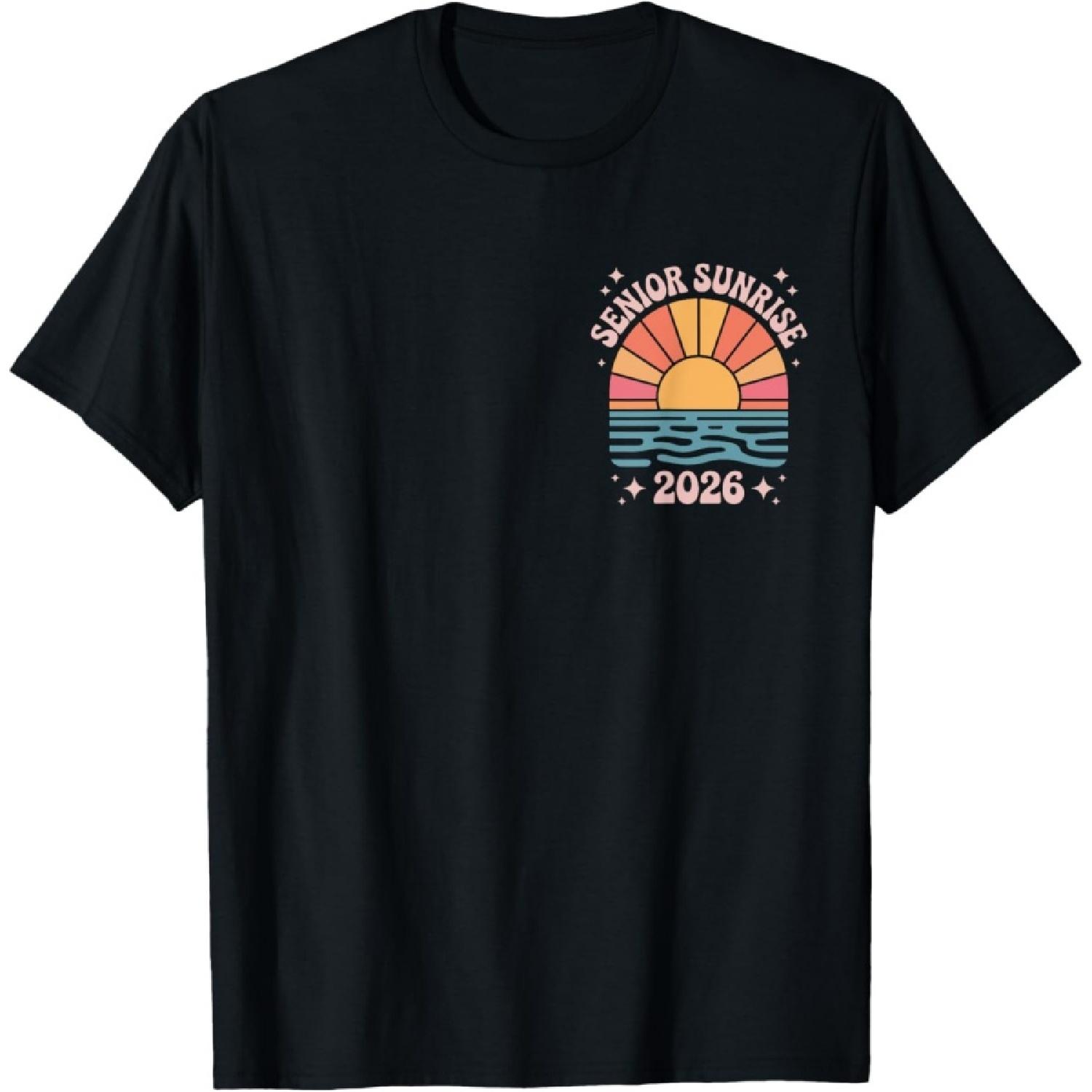 Футболка для выпускников 2026 года  Senior Sunrise 2026 Class Graduation Now Watch us Shine S чёрный