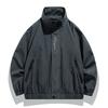 Spring Autumn Baseball Collar Short Loose Solid Color Jacket Men Business Casual Thin Coat Trend Windbreaker Zipper Jacket