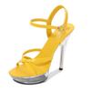 Fashion Super high heel 12.5CM summer diamond female waterproof platform hollow fish mouth shoes sexy fairy thin heel sandals