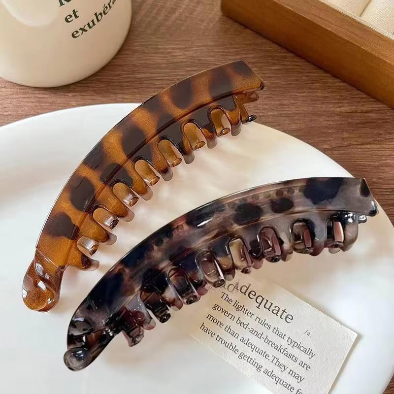 Banana Clip Fish Shaped Hairpin Tortoiseshell Solid Color Women Hair Accessories Hairgrip Twist Clamp Ponytail Barrette Headwear