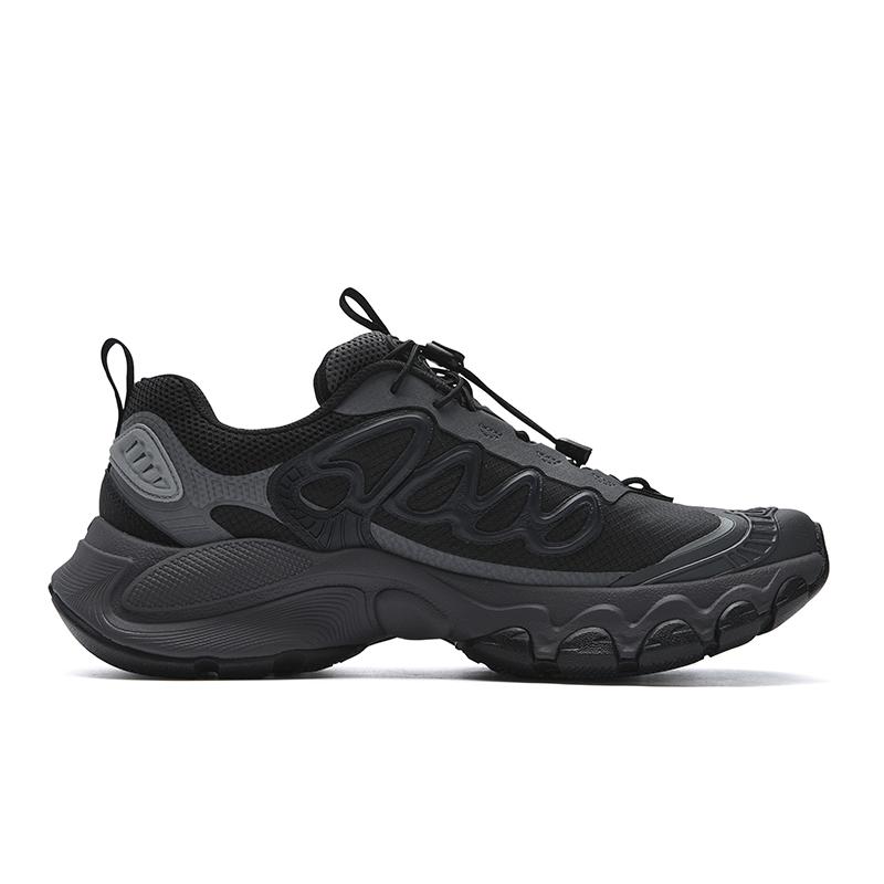 FILA TRUFFLE Cushioning Abrasion Resistant Lightweight Low top Chunky Sneakers Men's Black/Wild Dove Gray F12M621111FBW