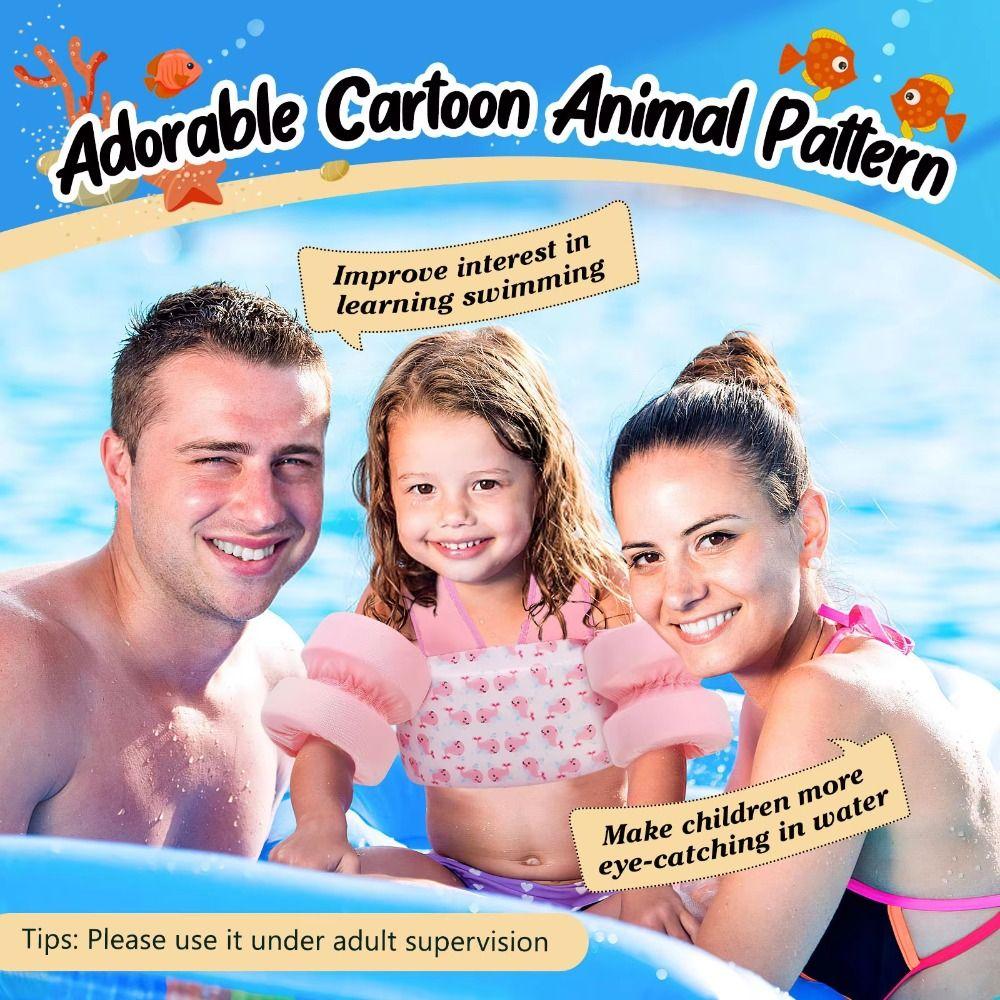 Adjustable Children Swimming Arm Rings 1-2/3-7 Year Old Life Jacket Learning Swim