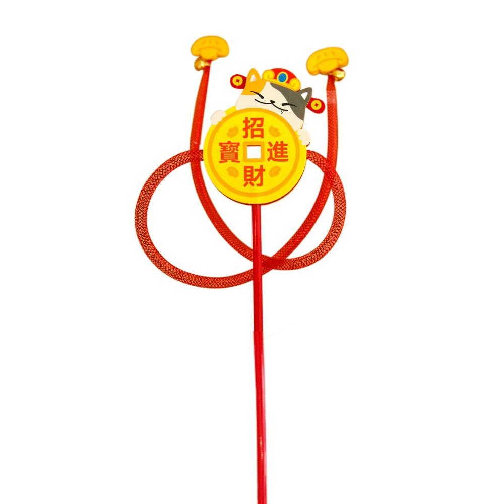 

Money Bag/Lucky Kitten Wand Toy Bite-resistant Cat Interactive Toy Kitten Teaser Wand Christmas Style A