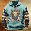 Felpe con cappuccio per uomo Y2k Golf Campeggio Casual cowboy Manica lunga Autunno Moda Felpe con cappuccio stampate in 3D Vacanza Largo Oversize