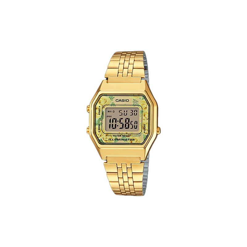 

Casio CASIOYOUTH Series - Metal Small Square Series Classic Small Square Fashionable Business Retro LCD Display Rose Dial Waterproof LA680WGA-9C золотой