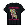 Zombiecorn I Love Brainbows Zombie Halloween Unicorn Lovers T Shirt Vintage Homme Stretched Soft Casual Comfortable