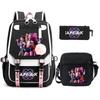 KPop Demon Hunters Korean version of student school bag children's backpack pencil bag set