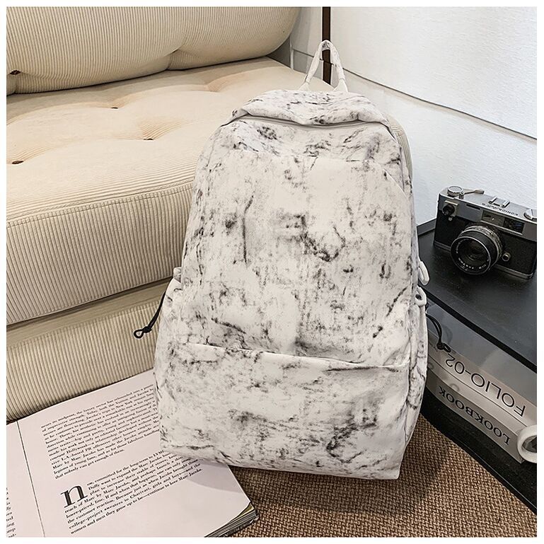 Schoolbag niche solid color simple Korean atmosphere versatile backpack college student leisure travel lightweight large capacity backpack