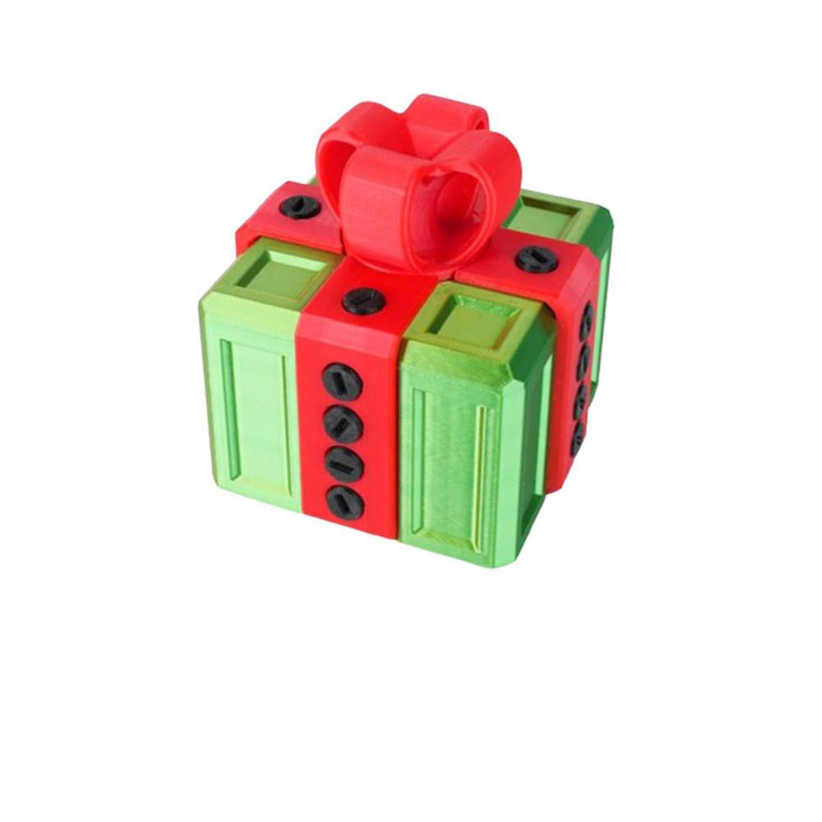 

Puzzle Gift Box with Ribbon Design for Gifting and Surprises Durable Plastic Material with Holiday Pattern Print for Various Occasions One Size
