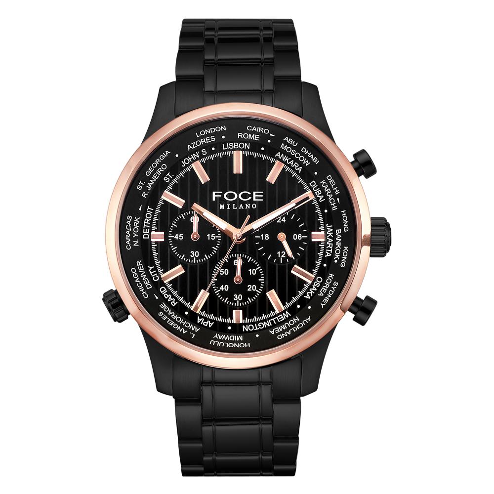 Poche 46Mm Men'S Multifunction Metal Watch Fm8307Bkg