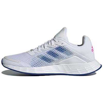 Duramo Sl Comfortable Fabric Synthetic Leather Low Top Running Shoes Women Sneakers White Blue FY6710