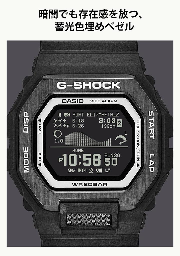 Watch FOUNDATION Collaboration Model Environmentally Friendly Material Black [Casio] G-Shock G-LIDE "SURFRIDER JAPAN" GBX-100SFJ-1JR Men's