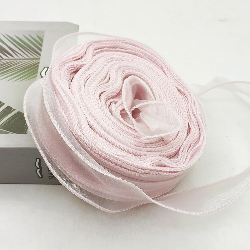 Large Fish Tail Yarn Ribbon with Flower Design - Handmade Binding Tape for Floral and Baking Packaging