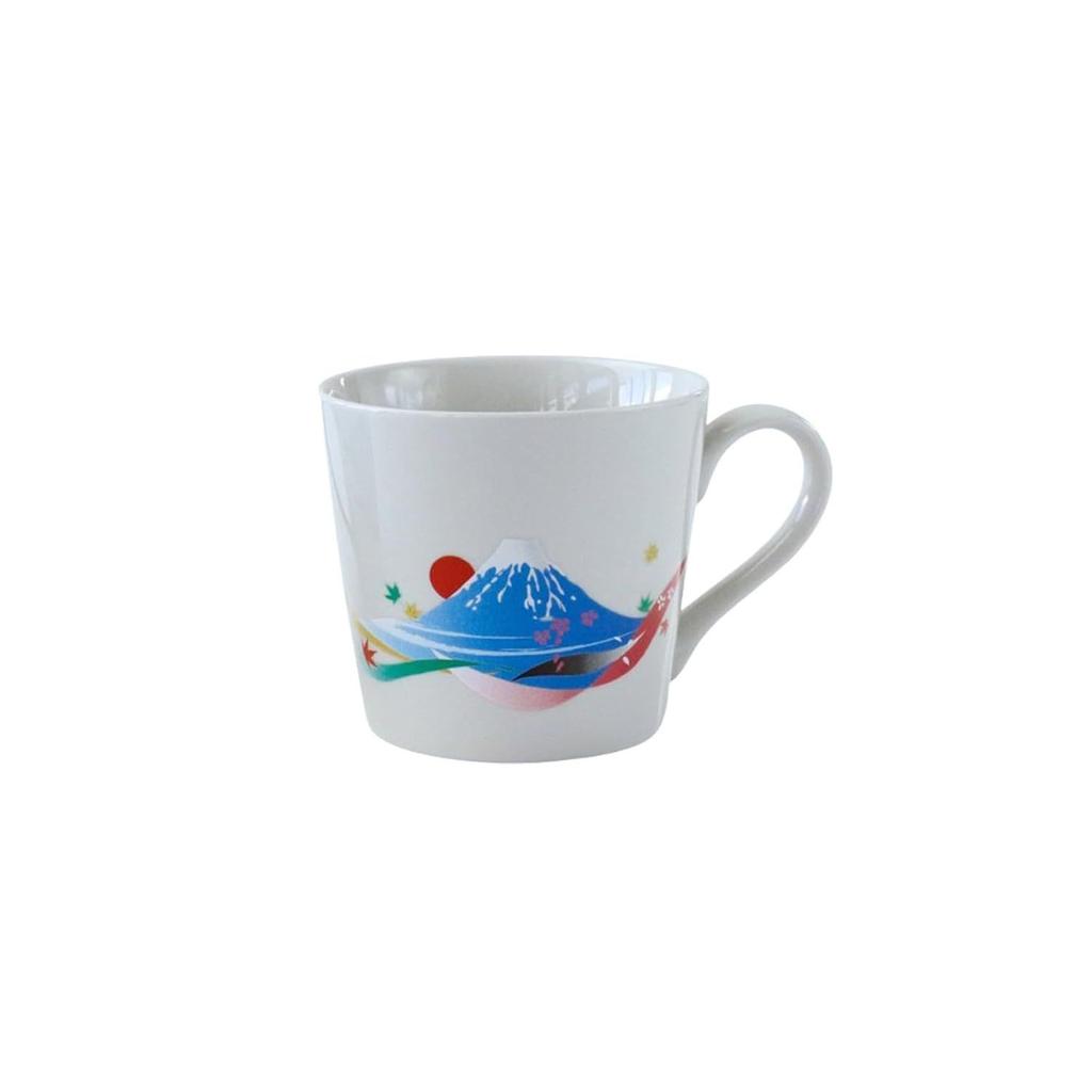 Temperature DesignMagical Color-Changing Mug Marumo Takagi Ceramics Mount Fuji Bone White Cup Sensitive Glossy Stylish Japan Magic Celebration Gift