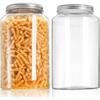 1-Pack 1 Gallon Clear Plastic Jars - BPA Free Airtight Food Storage for Dry Goods, Pickling & Fermenting, Wide Mouth Lid (118oz)