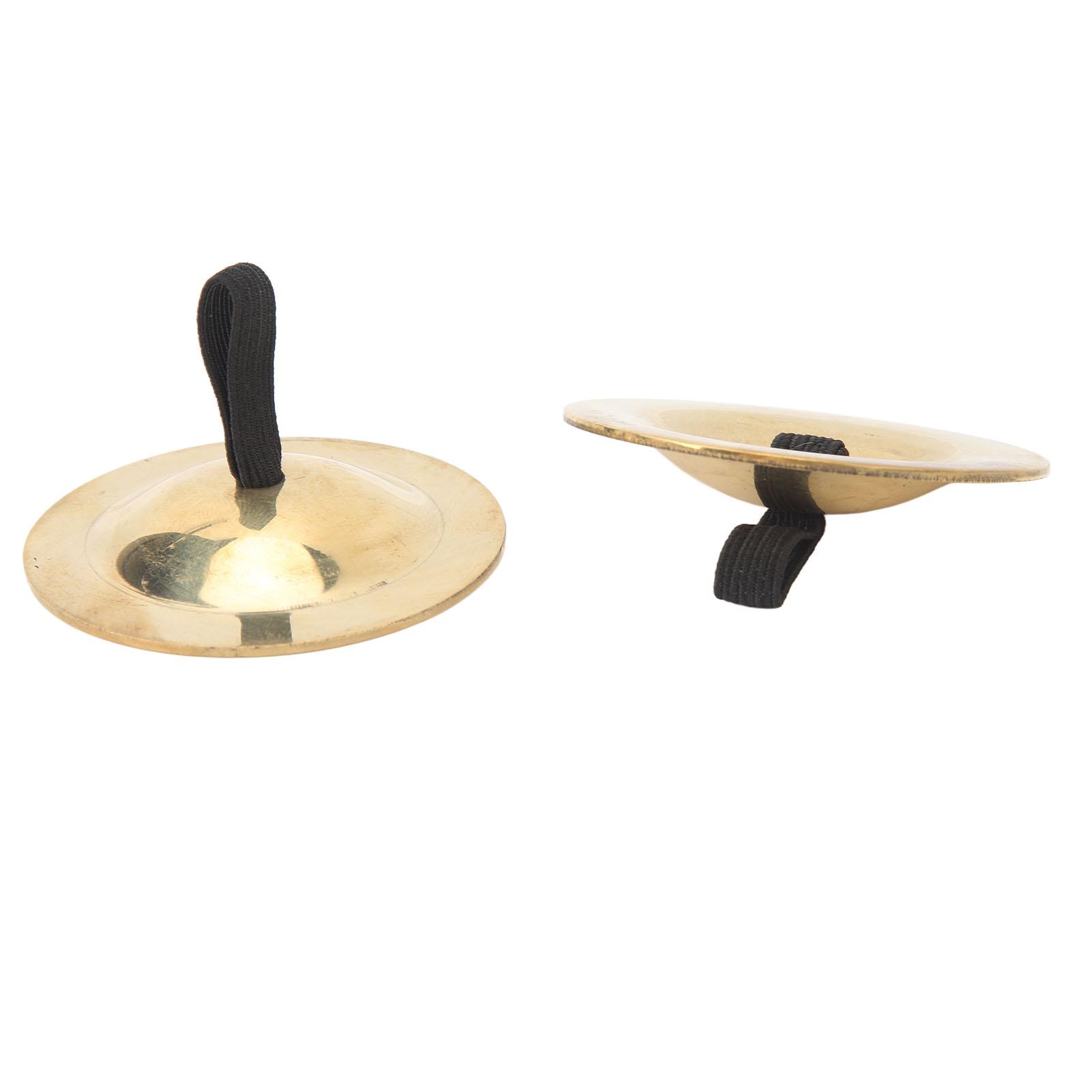 

2 шт. латунные цимбалы для пальцев, удобный инструмент для пальцев, 5,5 см для танцевальной вечеринки, праздника