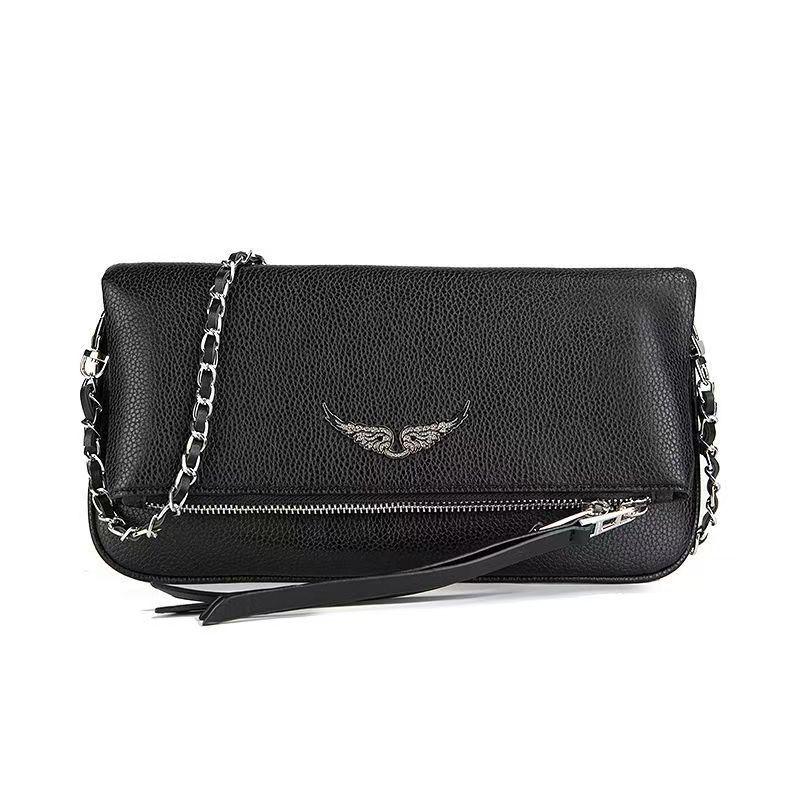 Got Now ZV French Exquisite Women's Winged Chain Crossbody Bag: Elegant Envelope Shoulder Bag for Ladies.