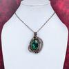 Malachite pendant copper wire wrapped handmade pendant gemstone pendant copper jewelry designer pendant engagement gifts wire wrap jewelry