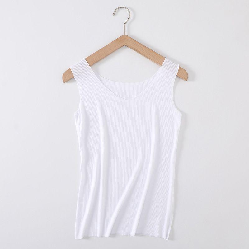 Women's Soft Seamless Ribbed Racer Back Stretch Tank Top For Yoga And Layering