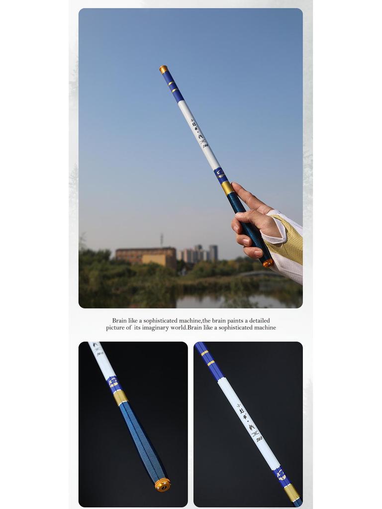 Cross Carbon Telescopic Fishing Rod - 1.35-6.3m Stream, Sea, or Ultra-Short Model