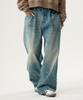 UNKNOWN PLANET Wide Banded Sand Denim Pants Blue