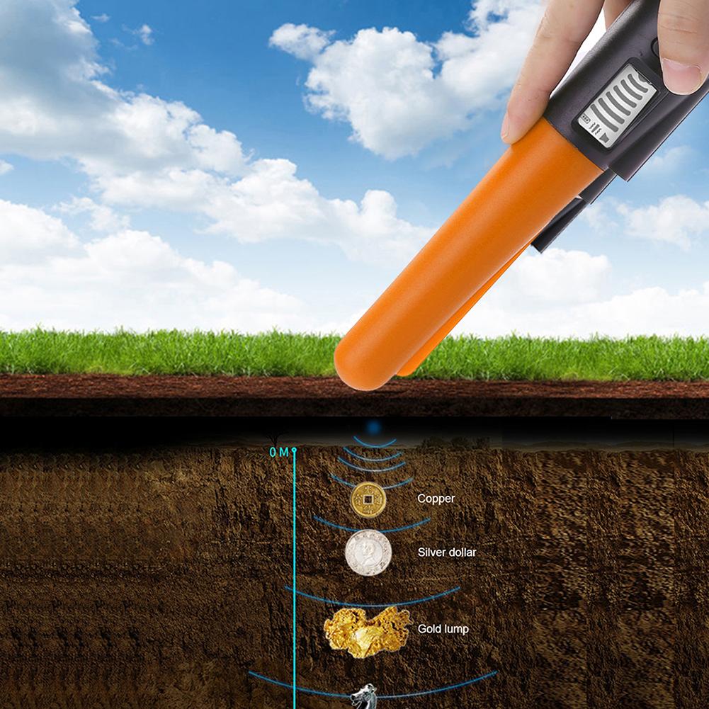 Portable Metal Detector Outdoor Adventure Handheld Metal Detector Metal Finder Waterproof 360° Side Scan Metal Detector Rod