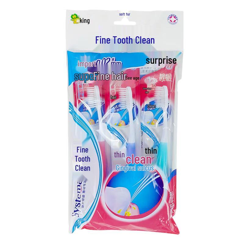Lion Fine Tooth Clean Soft Bristle Toothbrush (6-Pack)