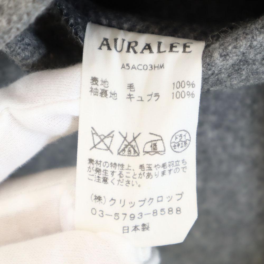 AURALEE Vyrobeno v Japonsku Vlněná směs Duffel kabát 1 šedá Mikina Pánský Použitý