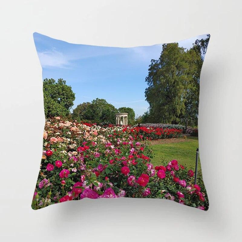 Mountains River Natural Scenery Pillow Cover Sofa Decoration Car Office Seat Cushion  Room   Home