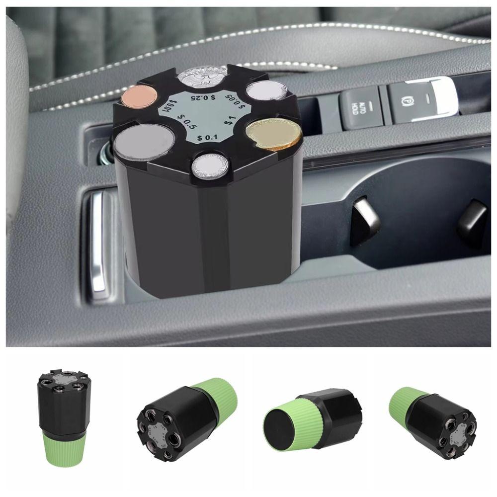 2-Layer Design Car Coin Piggy Bank Cup Shape Large Capacity Coin Storage Holder Multifunction Dollar Organizer Loose Change