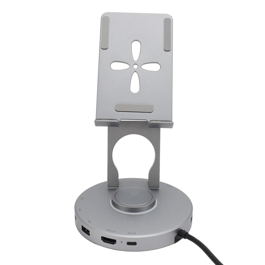 10 in 1 USB C HUB Stand Rotatable Type C Tablet Stand with 4k HD Multimedia Interface USB C 2.0 3.0