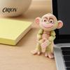 Portable Healing Animal Charm 3D Printed Articulated Monkey Figurine, Multi-Color Cartoon Model with Cute Mini Statue Movable Joints, Stress